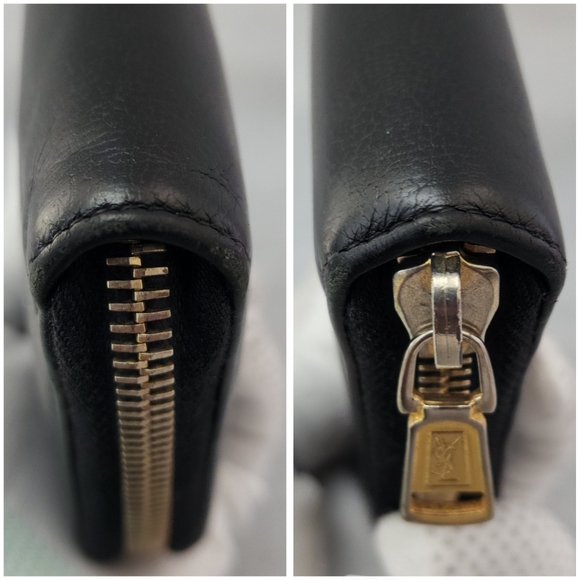 Auth YSL Yves Saint Laurent Zip Around Long Wallet - Picture 7 of 10